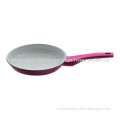 Non-stick Ceramic Die-cast Aluminum Round Fry Pan, Soft Texture Handle, Honey Flower Bottom Designs